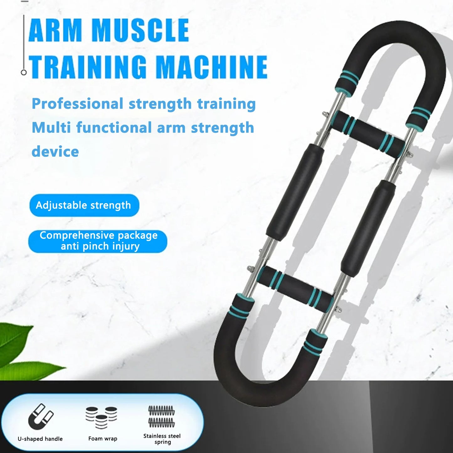 U Shape Hand Gripper Strengths Twister Arm Trainer Power Twister Bar Fitness Equipment for Men and Women Home Workout