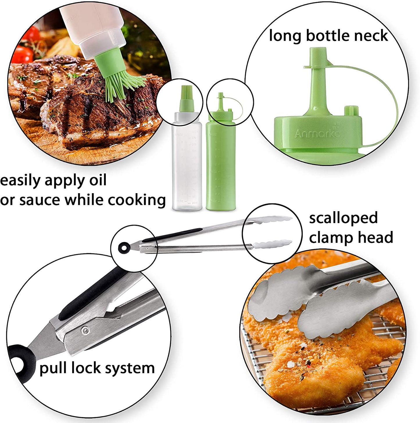 Metal Spatula Set - Griddle Accessories Kit - Grill Flat Spatula Pancake Flipper Hamburger Turner - Metal Utensil Great for BBQ Grill Flat Top - Cast Iron Griddle Accessories - Commercial Grade