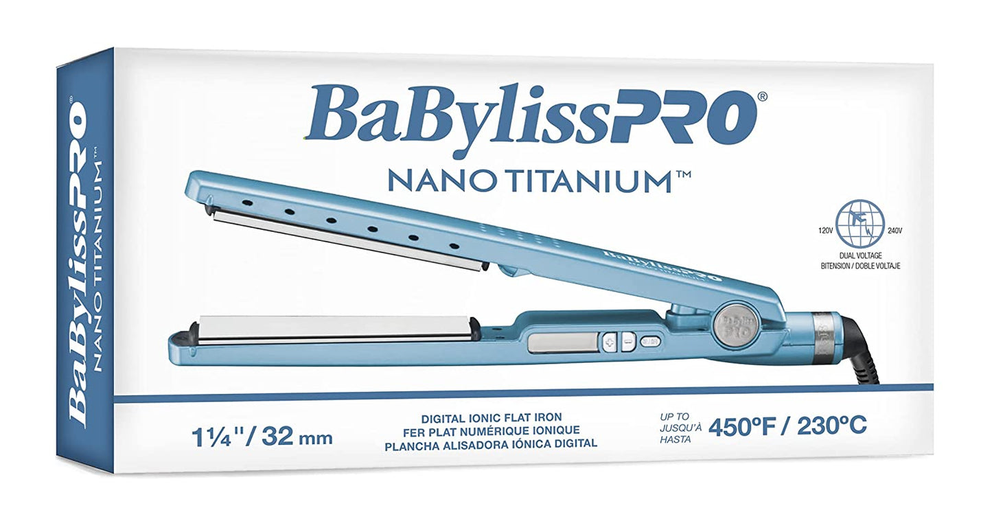 Nano Titanium Ionic Hair Straightener, Professional Flat Iron for All Hair Types