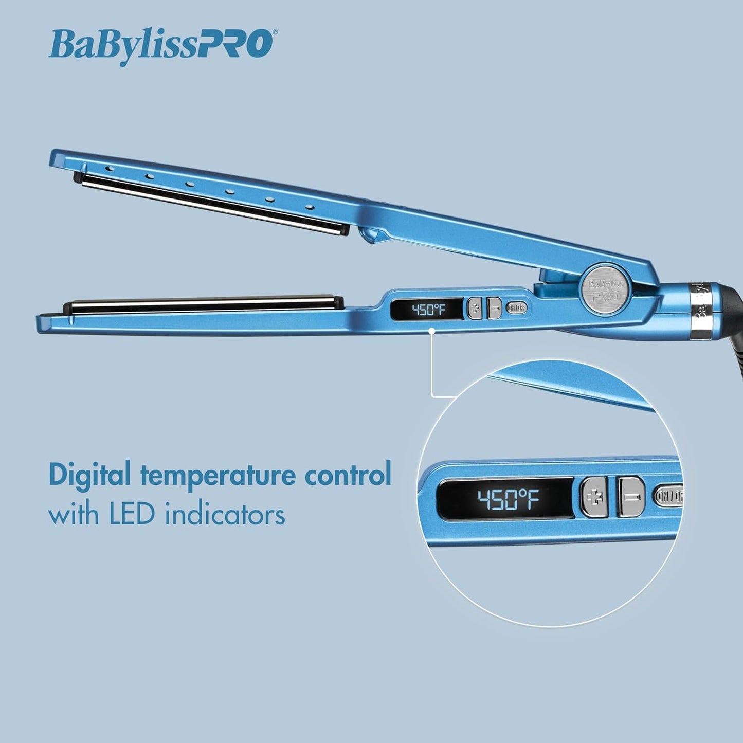 Nano Titanium Ionic Hair Straightener, Professional Flat Iron for All Hair Types