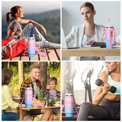 Protective Sleeve for 40Oz Thermos Cups - Shoulder-Strap Handbag with Phone Pocket & Wallet, Ideal for Outdoor Hiking Trips