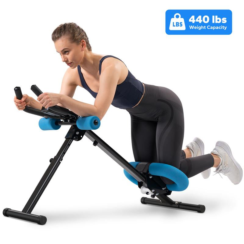 MERACH Adjustable Ab Trainer LCD Monitor Foldable Abdominal Exercise Machine Core Workout Buttocks Shaper Fitness Equipment
