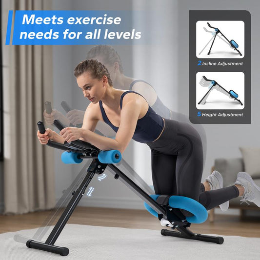 MERACH Adjustable Ab Trainer LCD Monitor Foldable Abdominal Exercise Machine Core Workout Buttocks Shaper Fitness Equipment