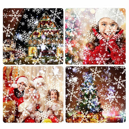 Christmas Snowflake Projector Light LED Snowfall Landscape Projection Xmas Decor