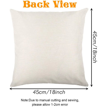 Fall Pillow Covers Green Orange Throw Pillows Cover 18X18 Set of 4 Outdoor Fall Decorations, Pumpkin Farmhouse Pillow Case for Sofa Couch Thanksgiving Decorations Fall Decor