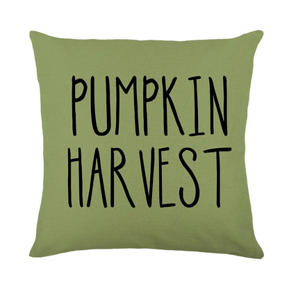 Fall Pillow Covers Green Orange Throw Pillows Cover 18X18 Set of 4 Outdoor Fall Decorations, Pumpkin Farmhouse Pillow Case for Sofa Couch Thanksgiving Decorations Fall Decor